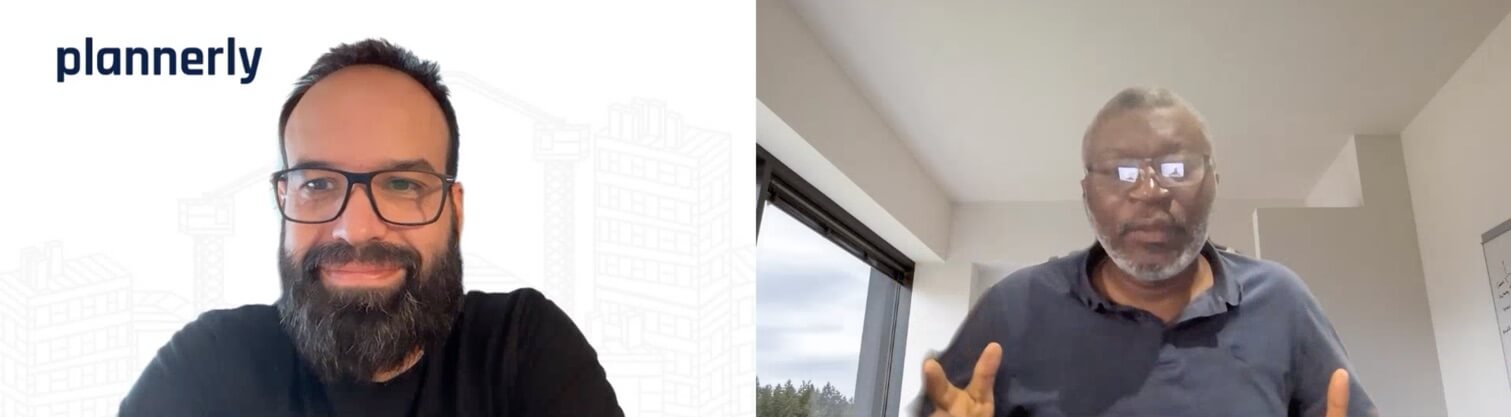 Akos Hamar and Dr. Zulfikar Adamu discussing BIM education implementation during their Zoom meeting