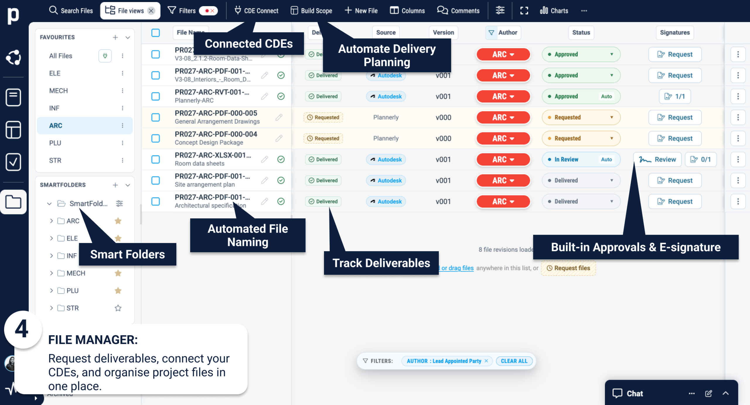 Plannerly File Manager annotated screenshot