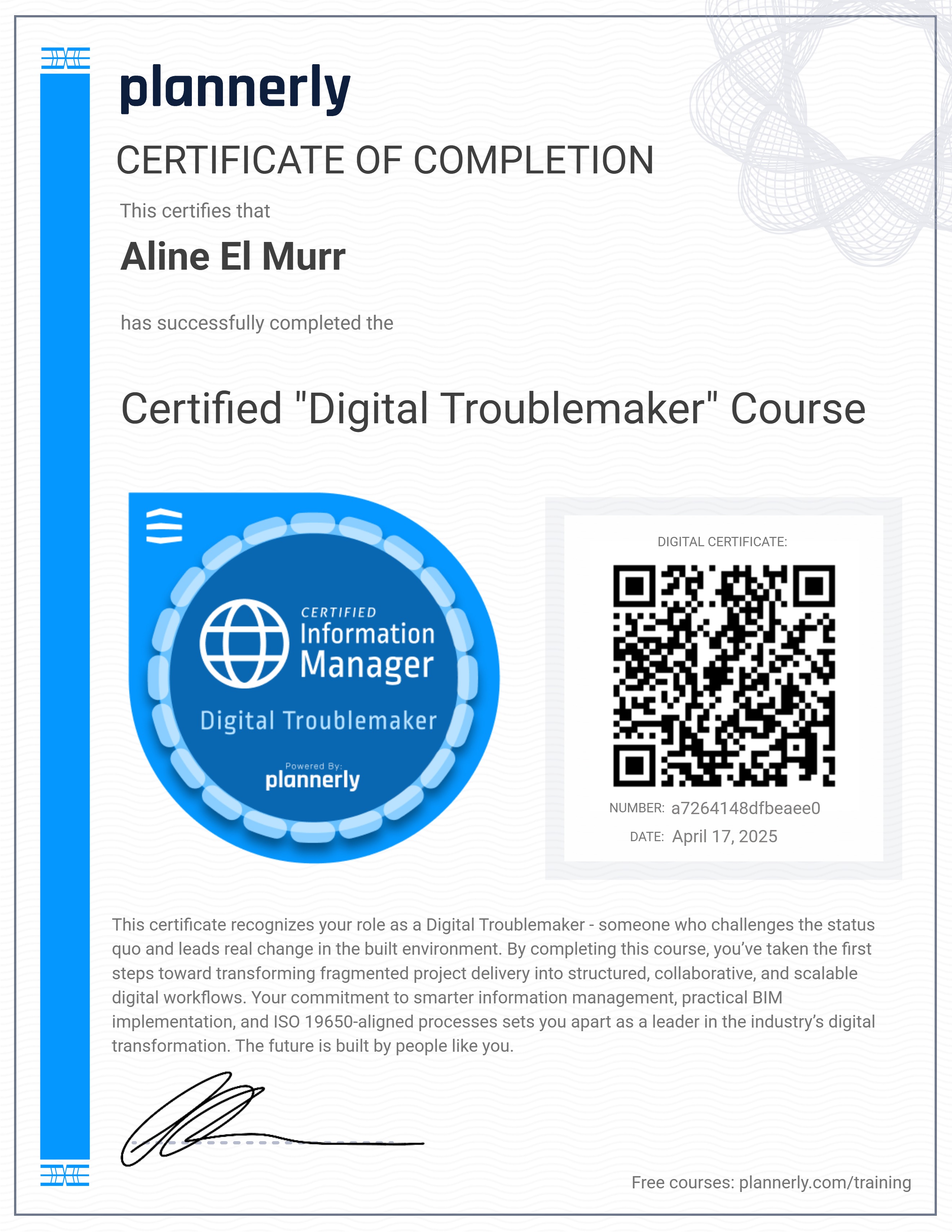 Certified "Digital Troublemaker" 😉