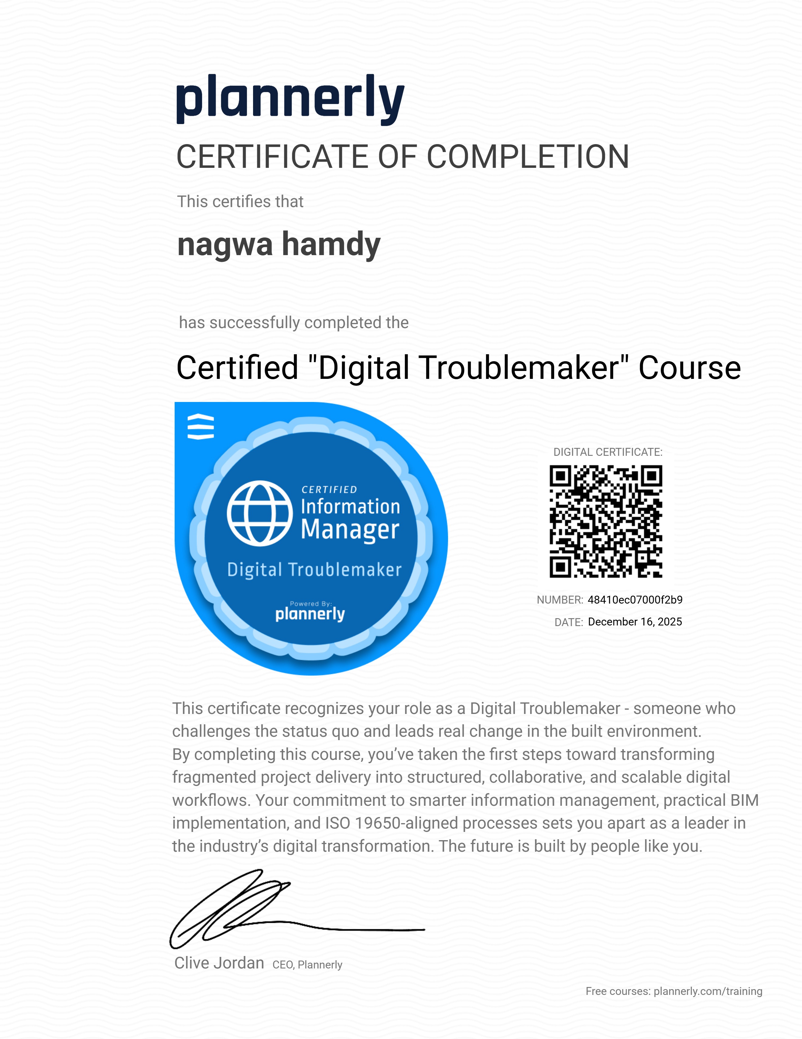 Certified "Digital Troublemaker" 😉