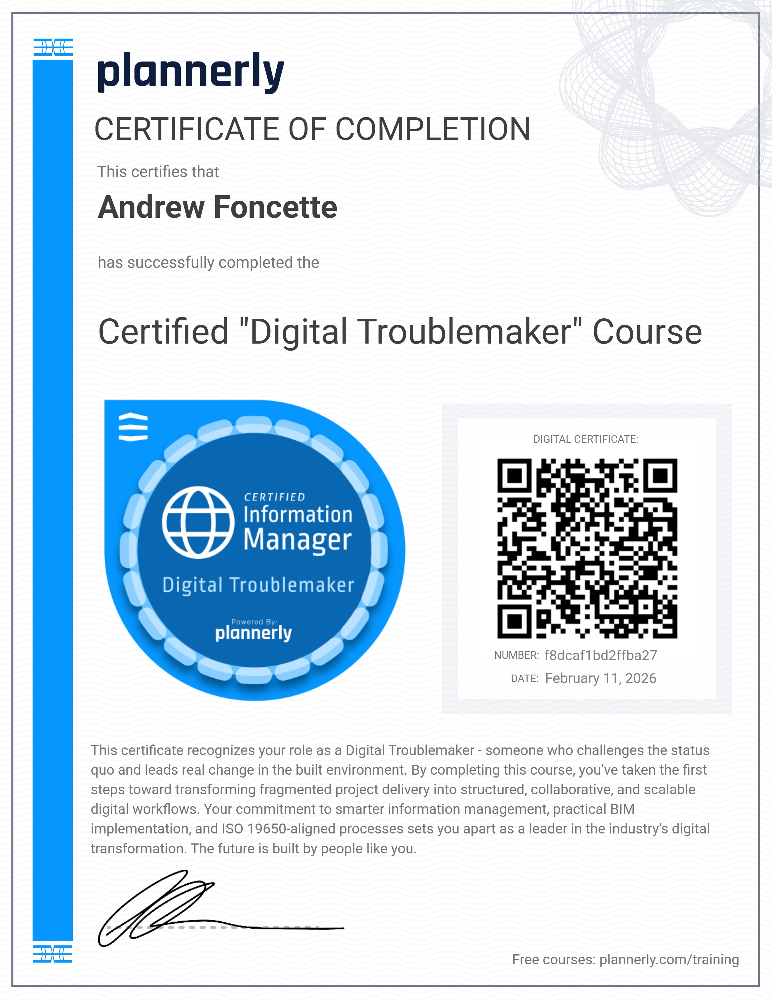 Certified "Digital Troublemaker" 😉