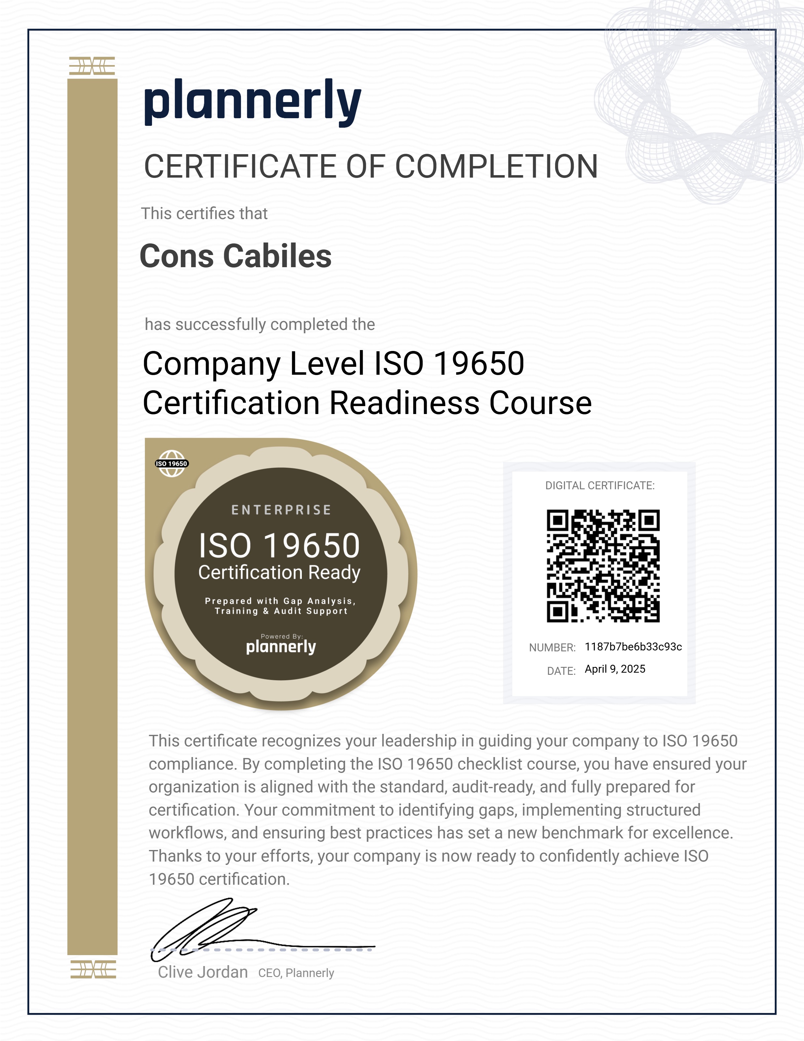 ISO 19650 Company Compliance (with Checklist)