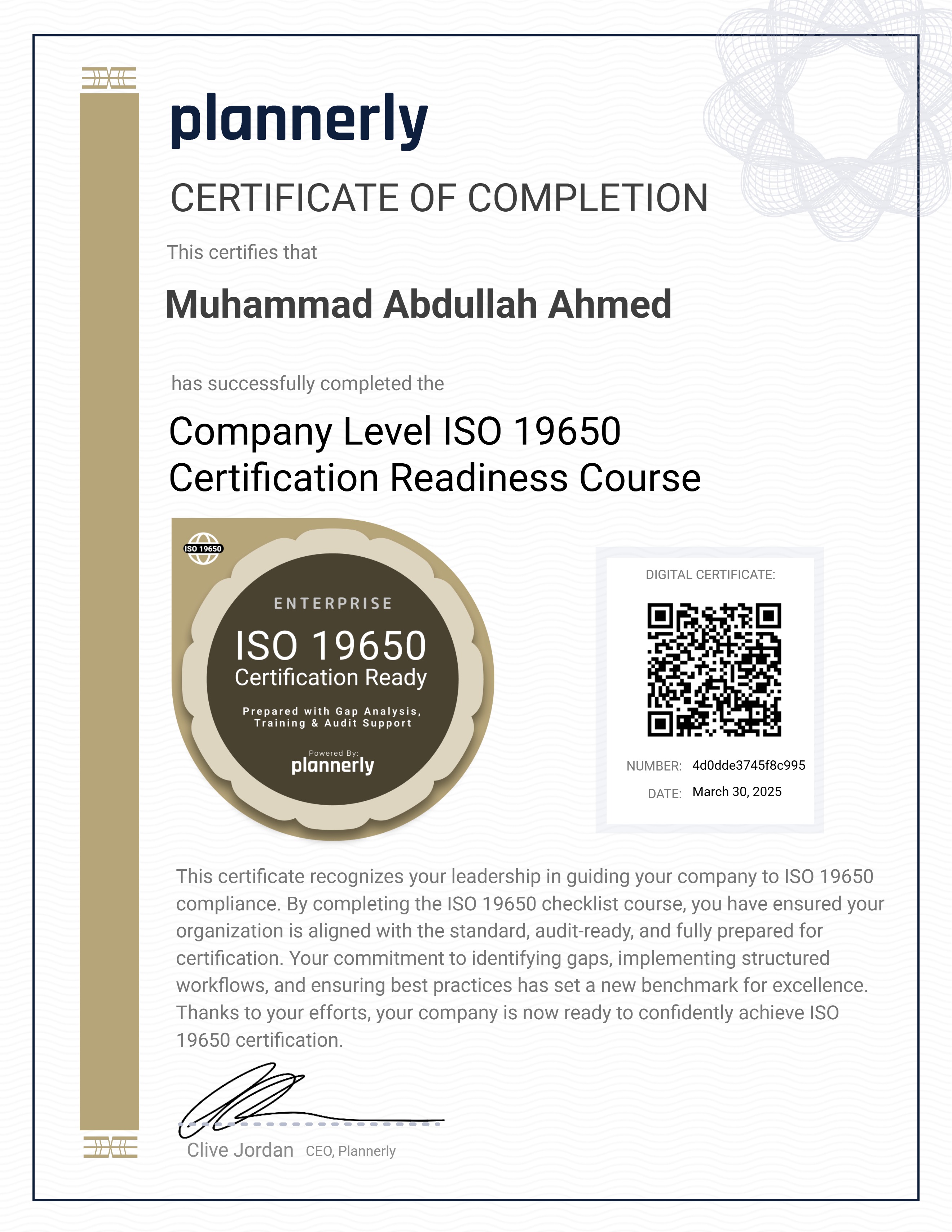 ISO 19650 Company Compliance (with Checklist)