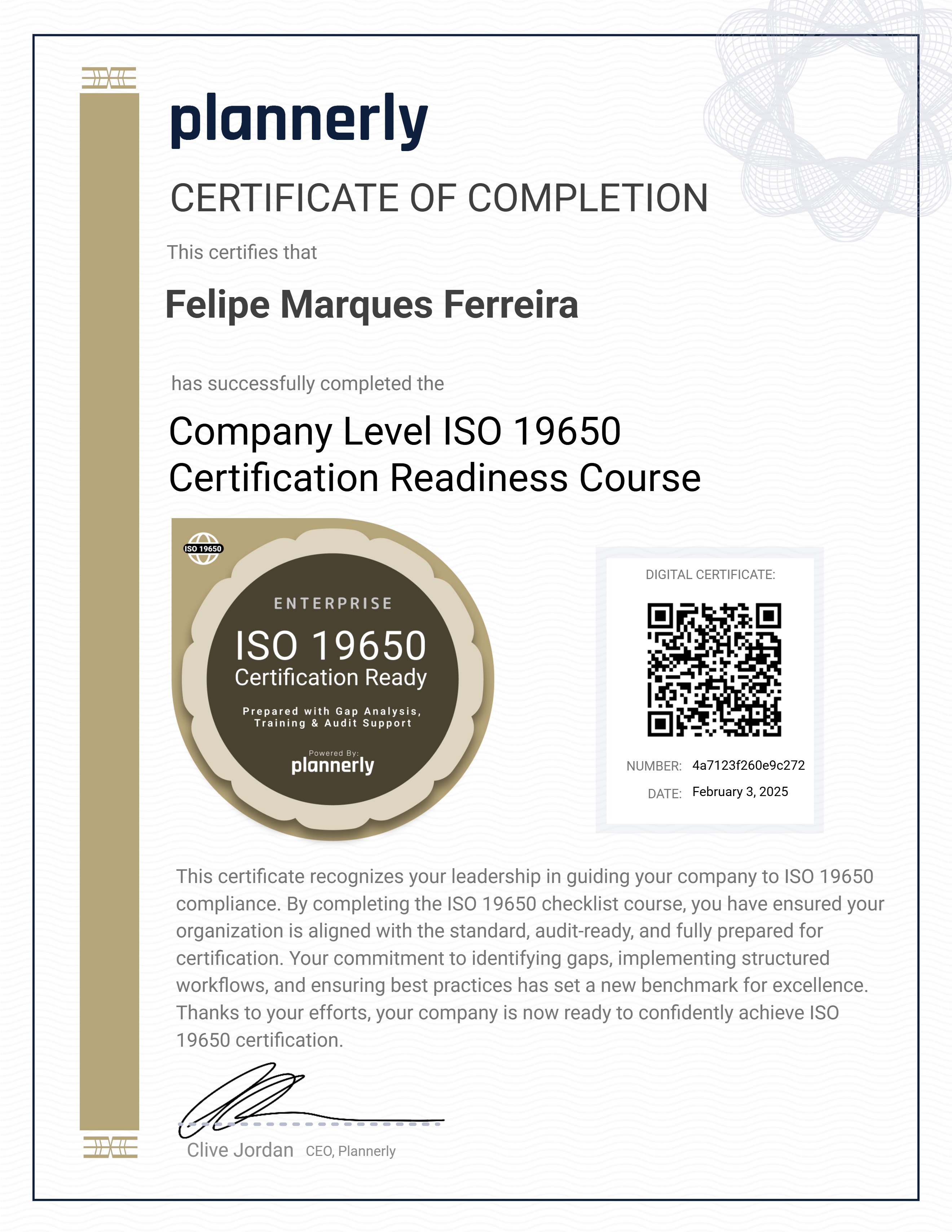 ISO 19650 Company Compliance (3-Step System with Checklist)
