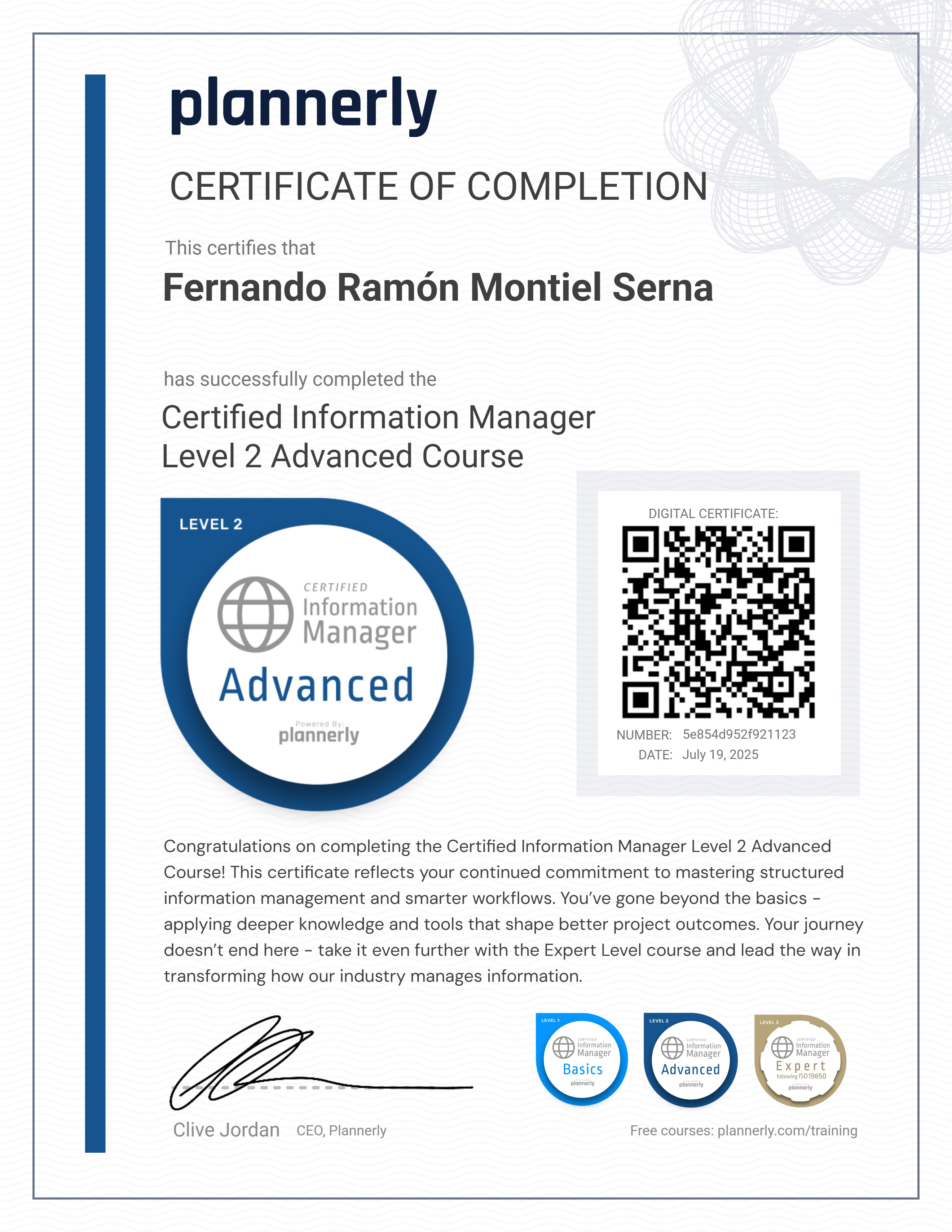 Level 2 Information Manager - Advanced