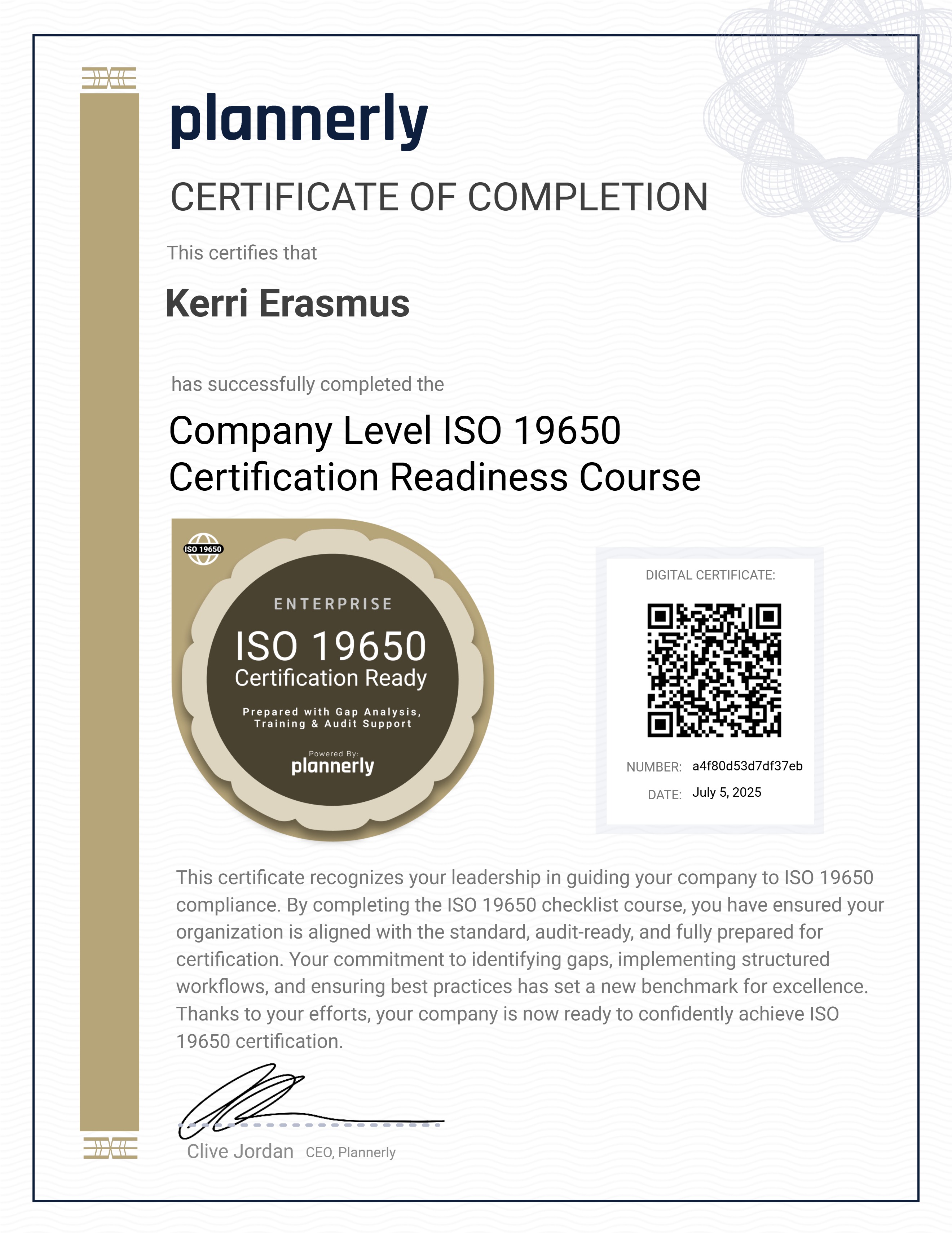 ISO 19650 Company Compliance (with Checklist)