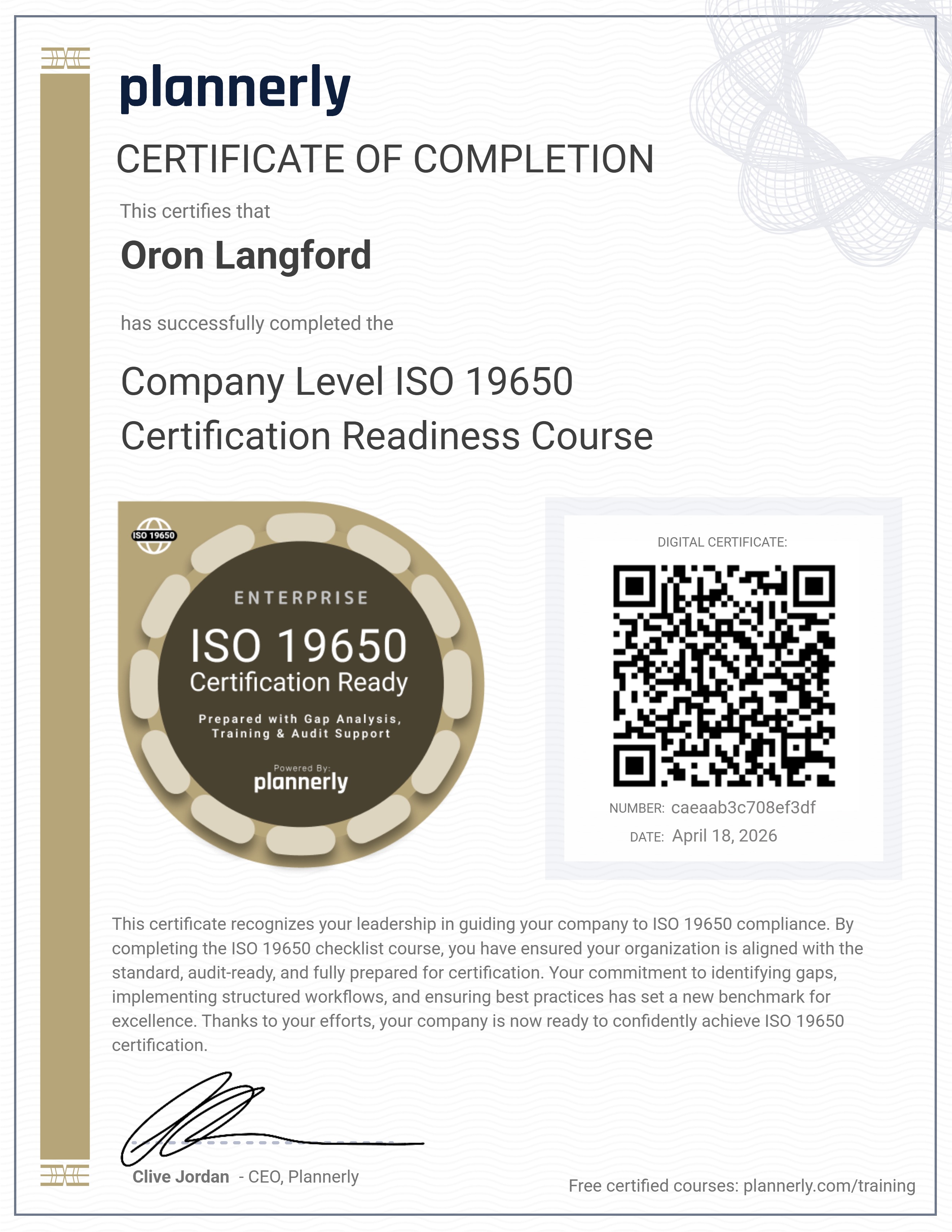 ISO 19650 Company Compliance (with Checklist)