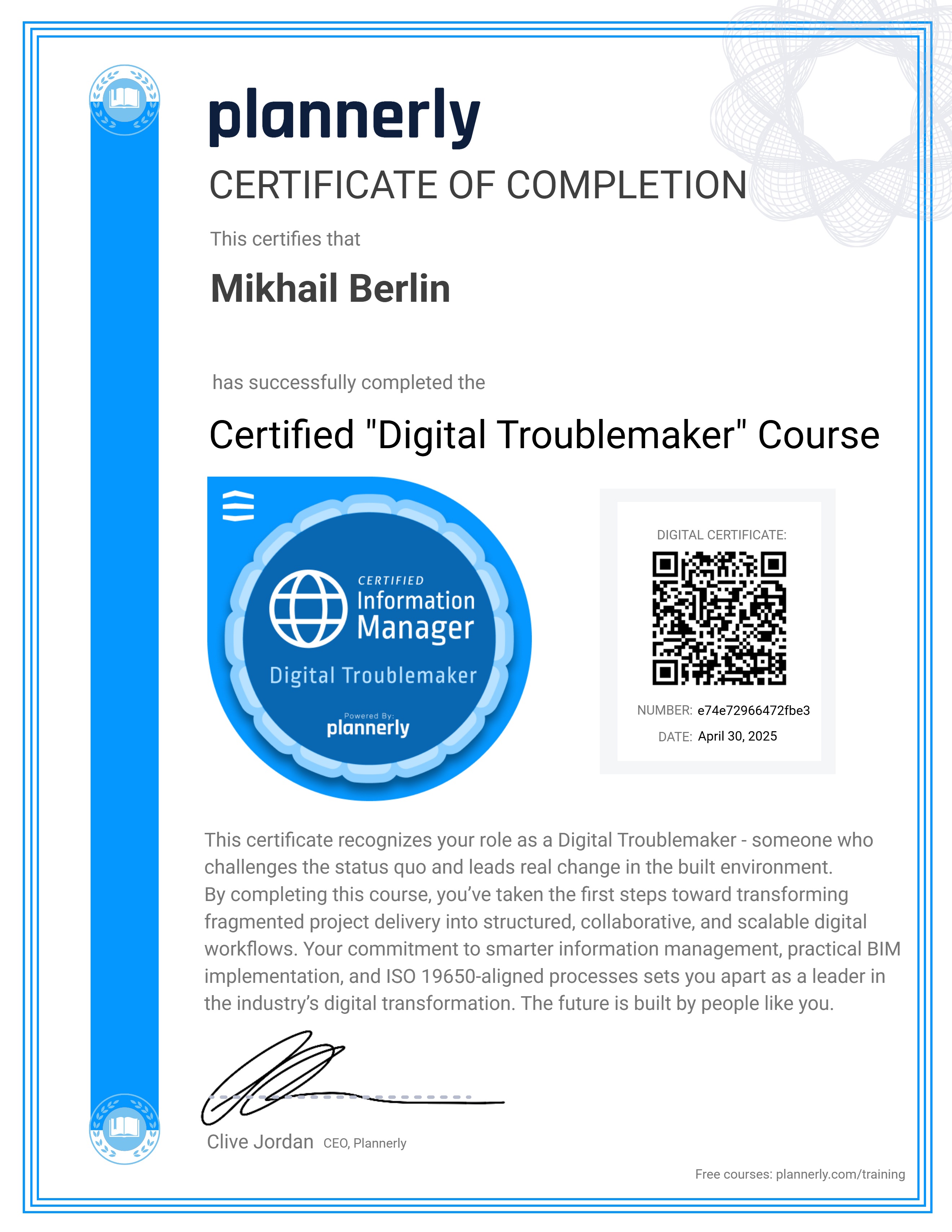 Certified "Digital Troublemaker" 😉