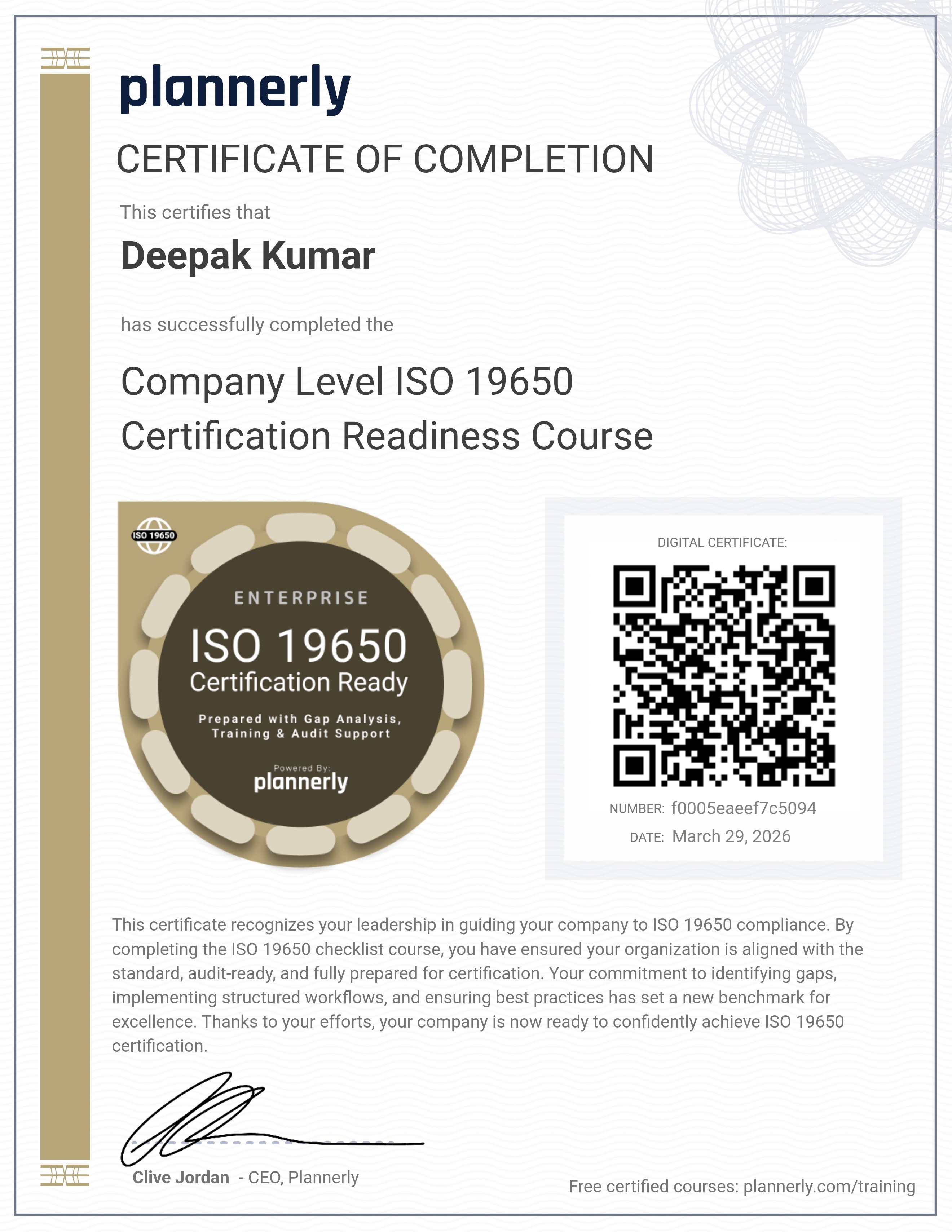 ISO 19650 Company Compliance (with Checklist)