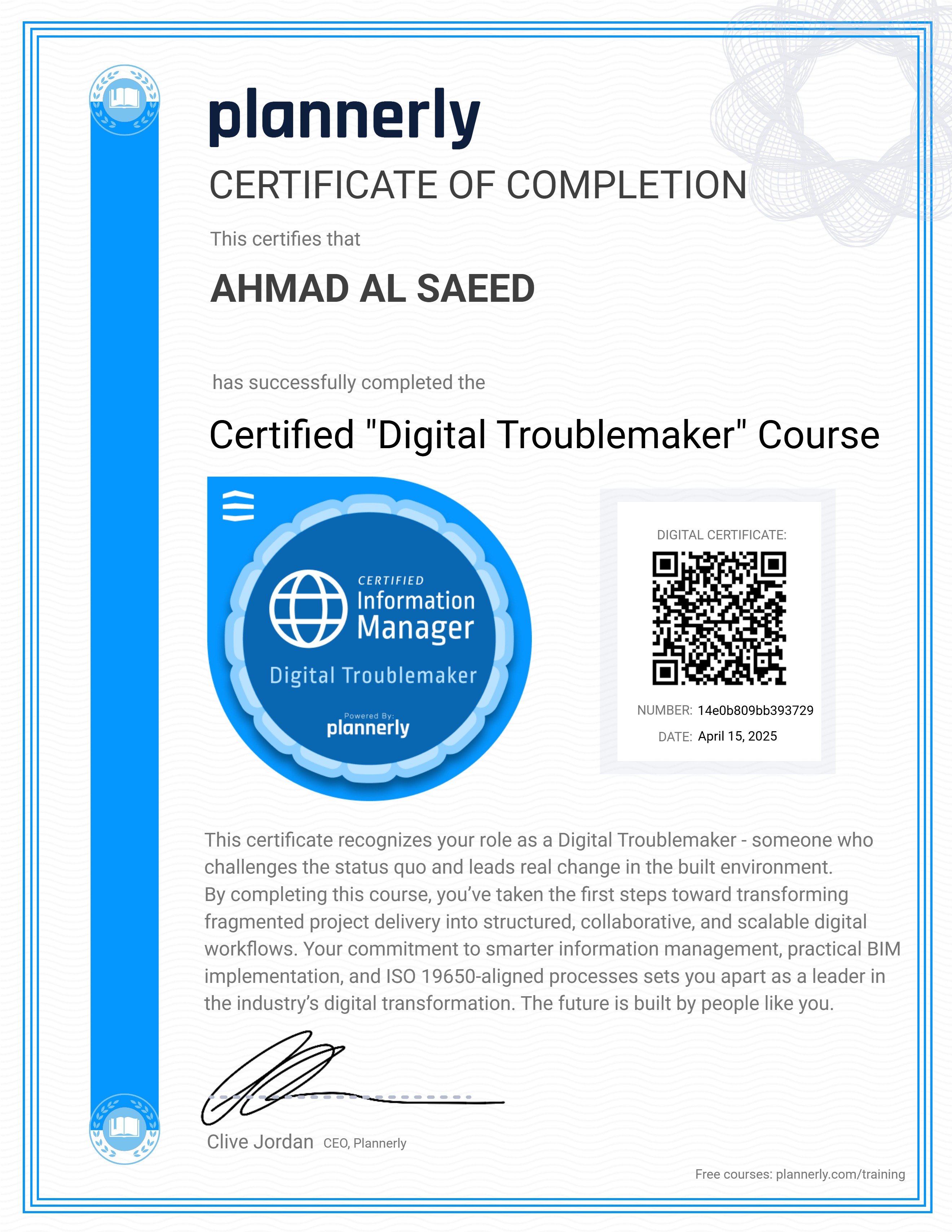 Certified "Digital Troublemaker" 😉
