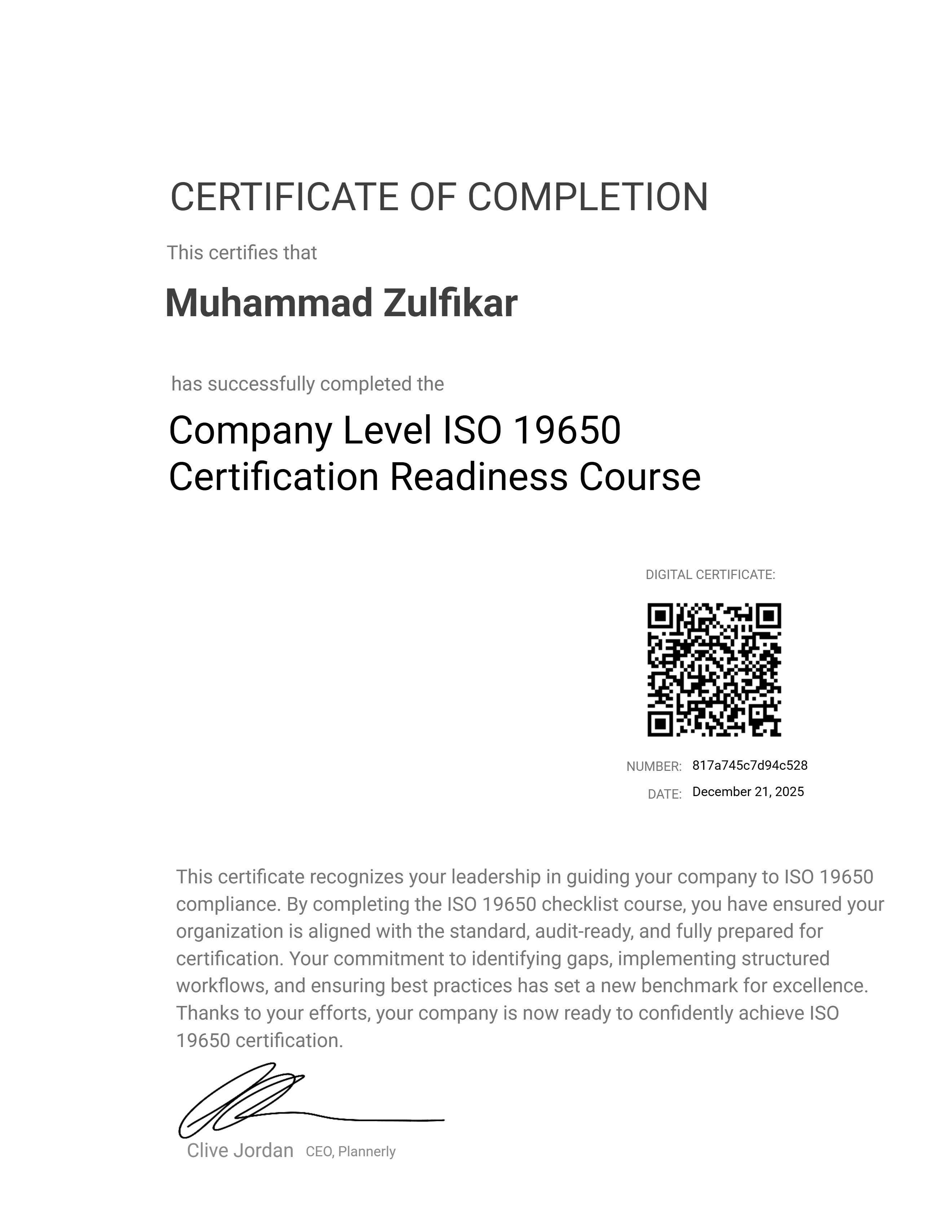 ISO 19650 Company Compliance (with Checklist)