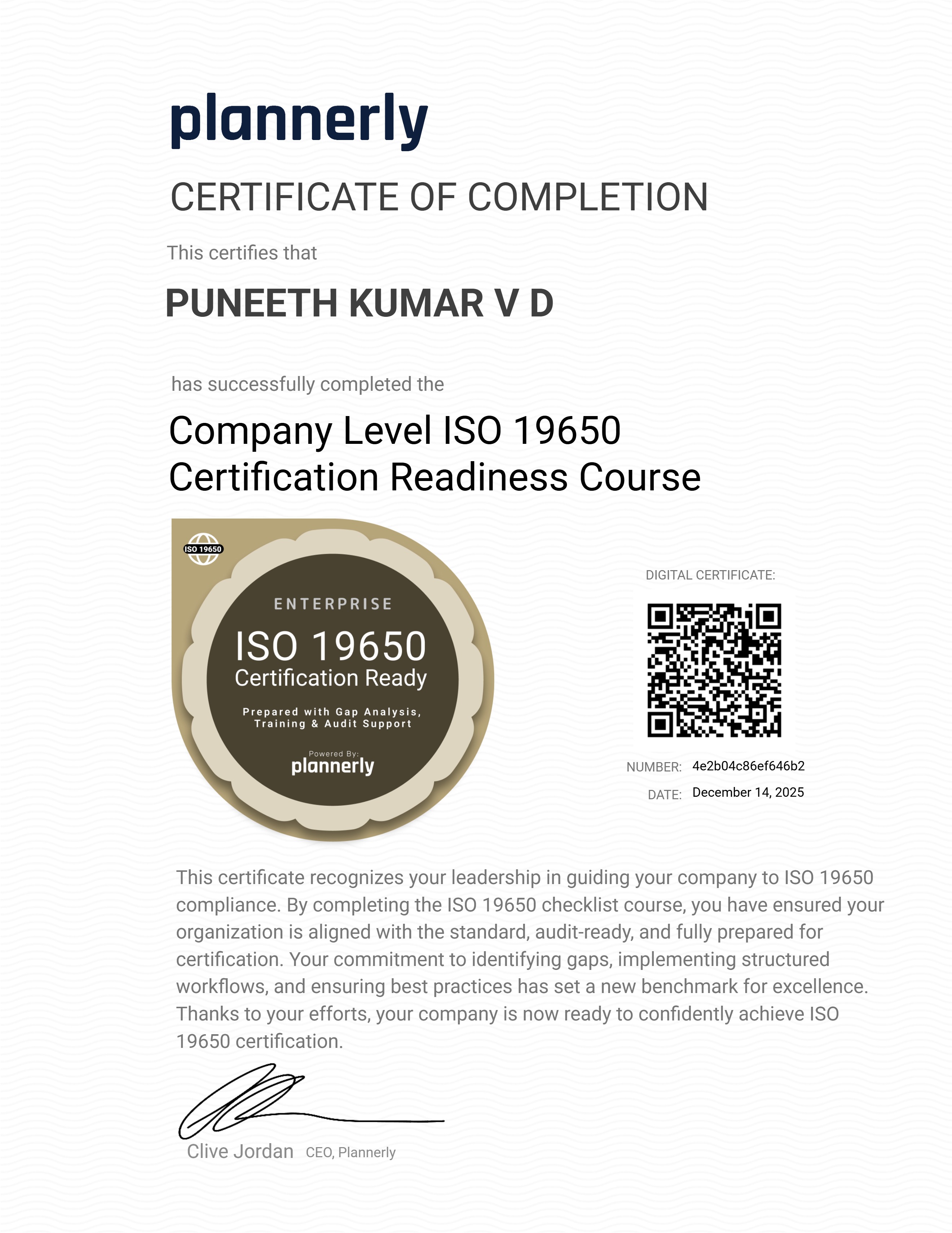 ISO 19650 Company Compliance (with Checklist)