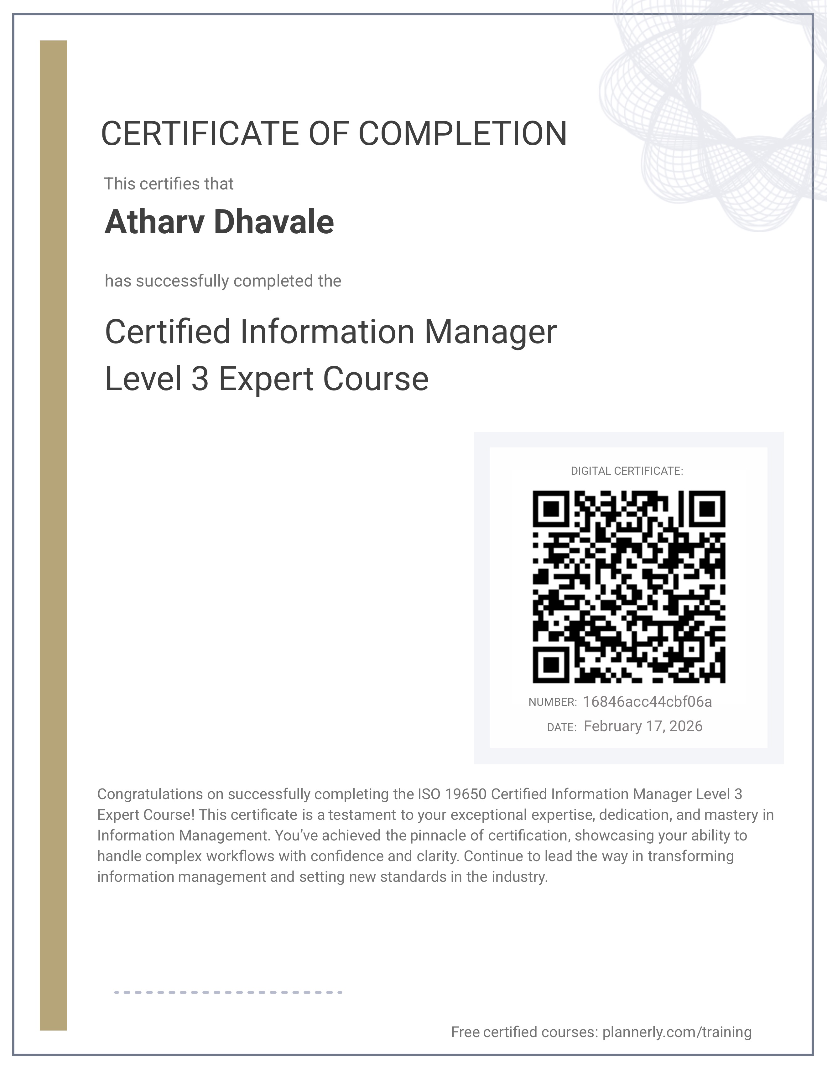 Level 3 Information Manager - ISO 19650 Expert